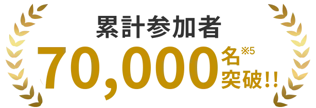 累計参加者50,000名※5突破