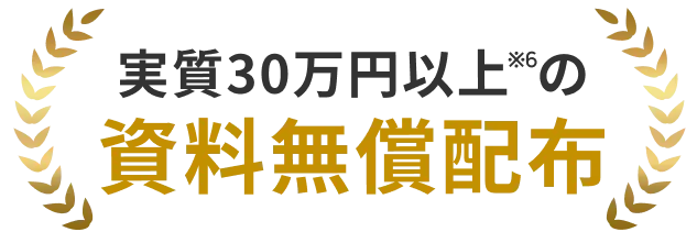 実質30万円以上※6の資料無償配布